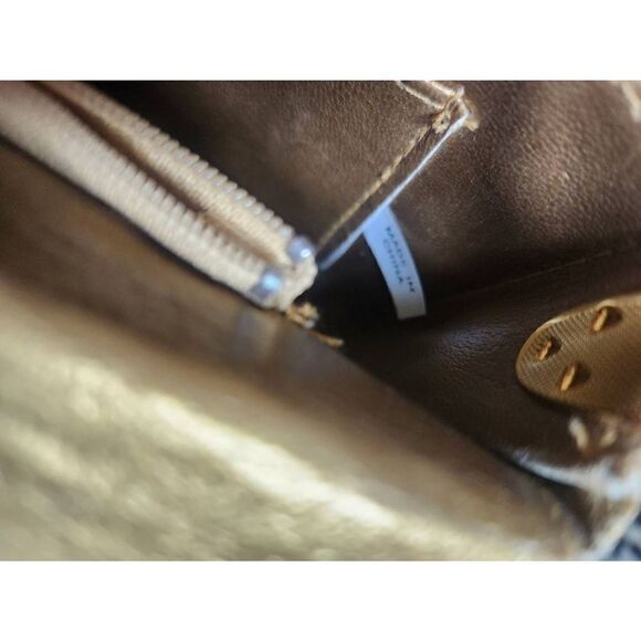 70s 80s GOLD Disco Crossbody Purse Bag Evening Chain Vintage eighties Vday - Picture 6 of 6